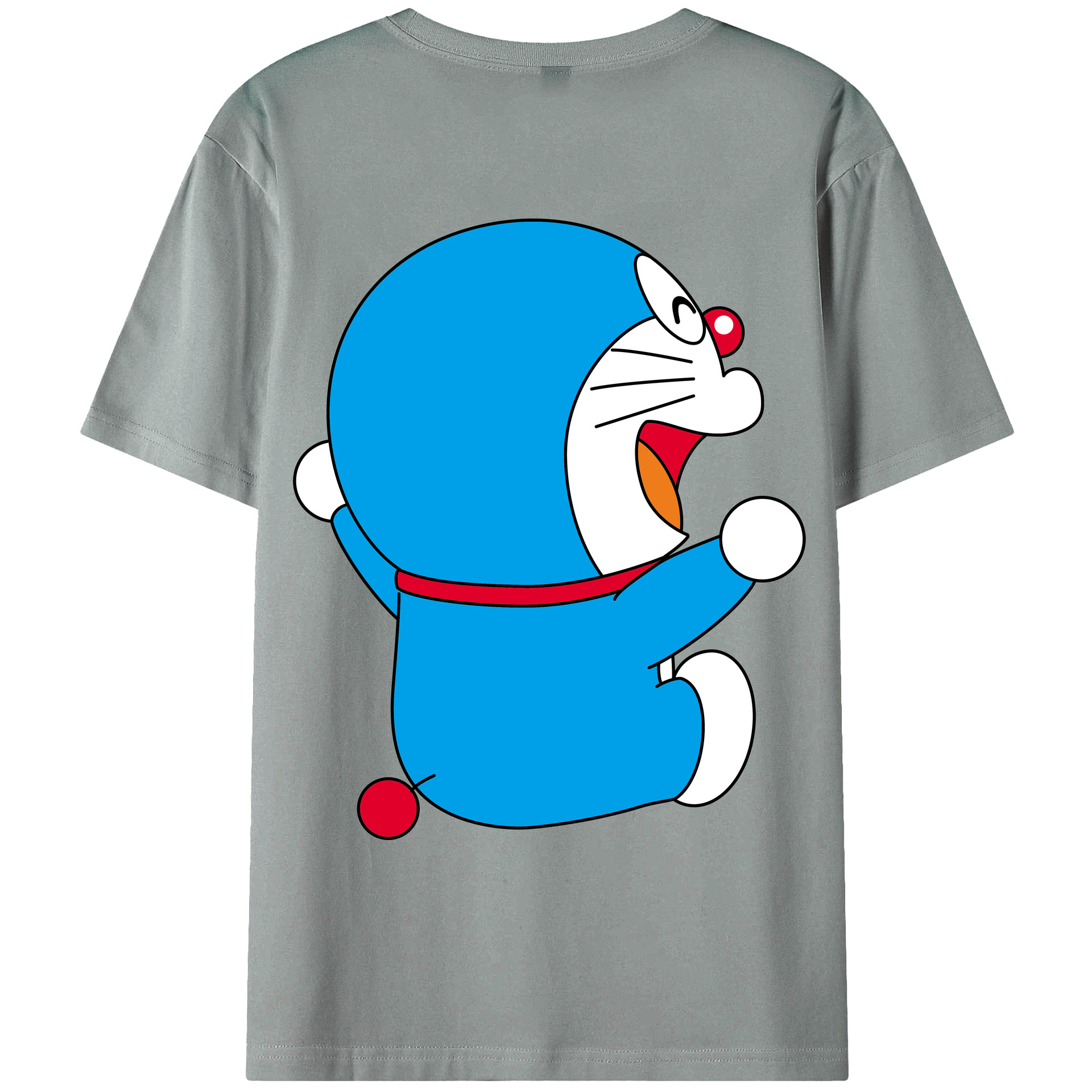 （画像用） ドラえもん Doraemon 綿100％ メンズ半袖Tシャツ（バックプリント） 通気性